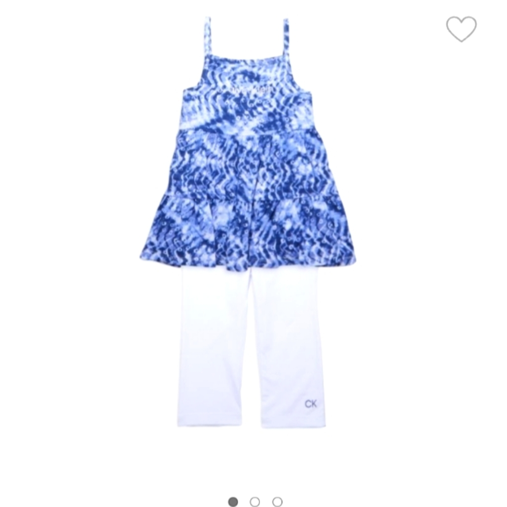 Calvin Klein Little Girl's 2-Piece Tie-Dye Tunic & Leggings